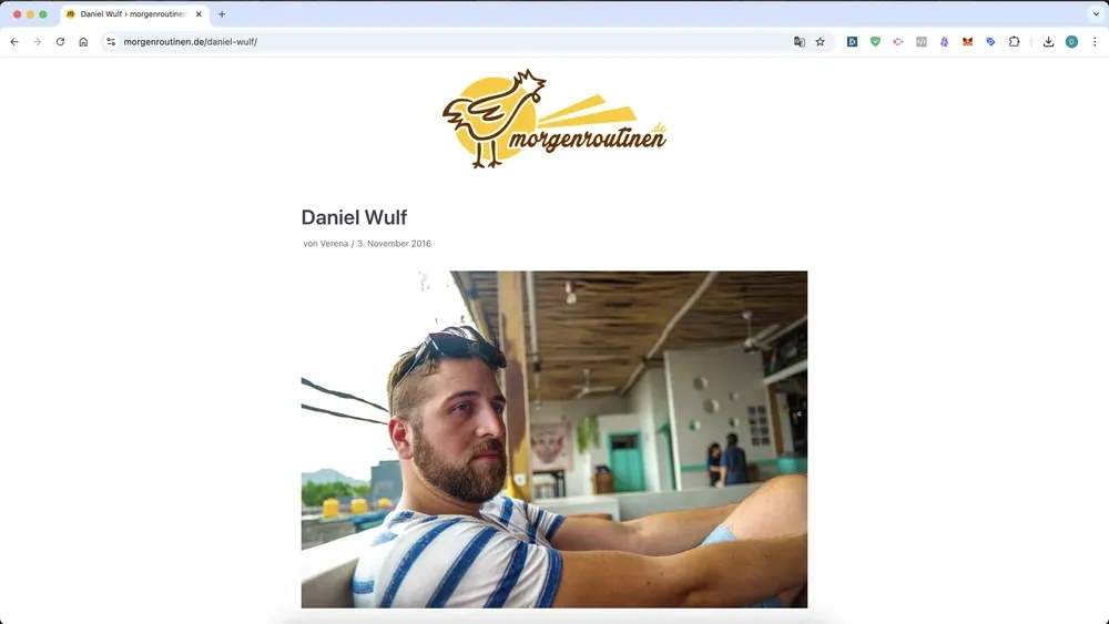 Screenshot of the actual interview